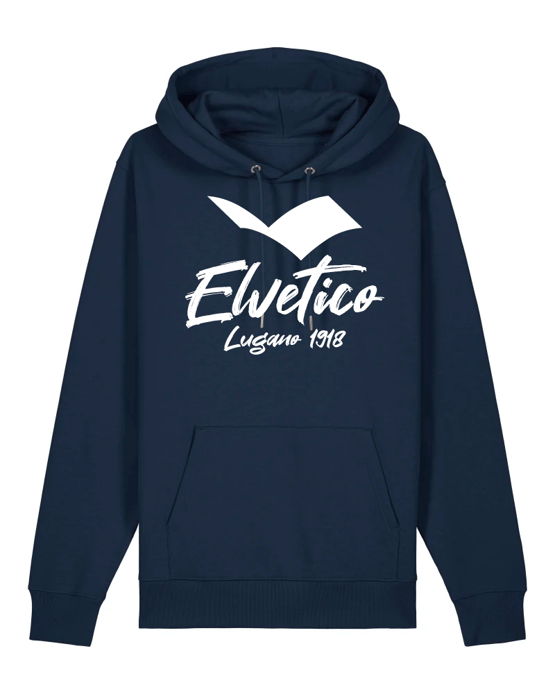 Felpa con cappuccio "Elvetico Lugano 1918" UNISEX