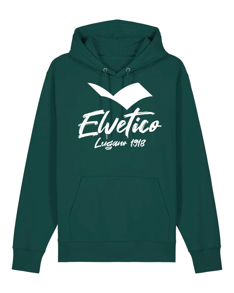 Felpa con cappuccio "Elvetico Lugano 1918" UNISEX