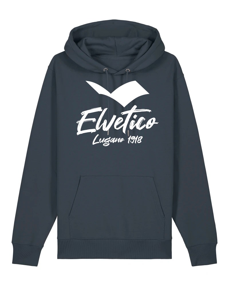 Felpa con cappuccio "Elvetico Lugano 1918" UNISEX